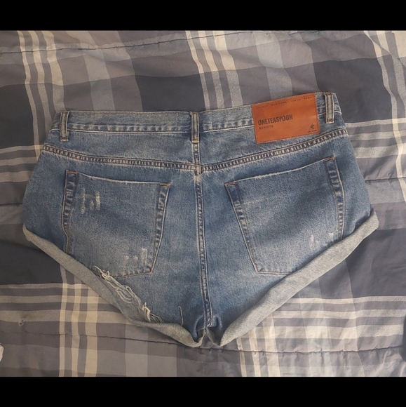 ONE TEASPOON BANDITS DENIM JEAN SHORTS - Picture 2 of 12